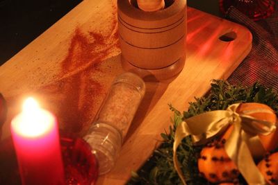 Close-up of food on table