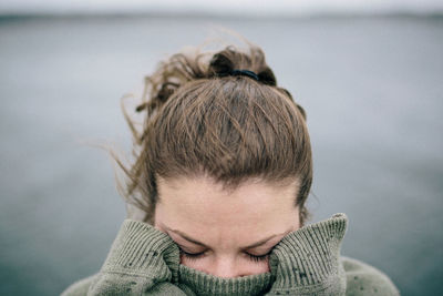 Close-up of woman