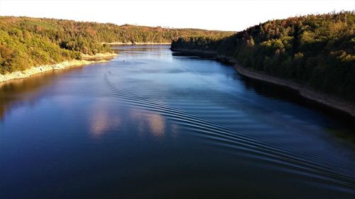 Scenic view of river against sky