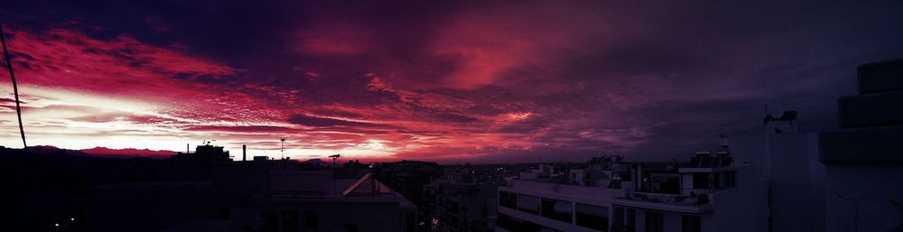 Panoramic view of sky at night