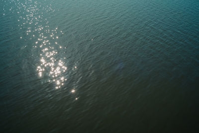 High angle view of sea