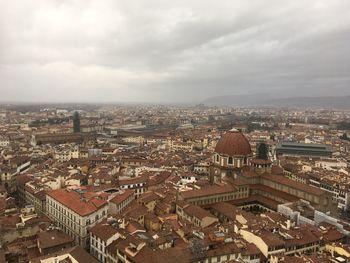 High angle view of cityscape against sky