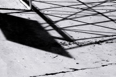 Close-up high angle view of shadow