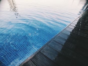 High angle view of swimming pool