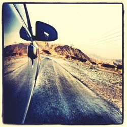 Country road along landscape