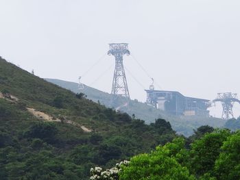 Scenic view of mountains against clear sky