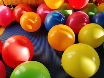 Close-up of multi colored balloons