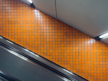 Low angle view of escalator