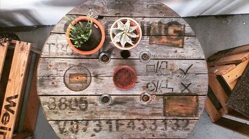 Close-up of food on table