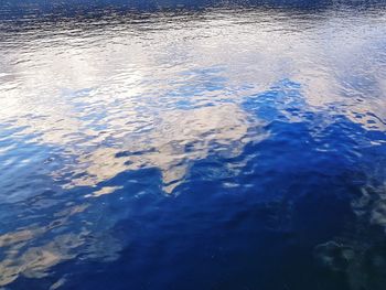 High angle view of rippled water