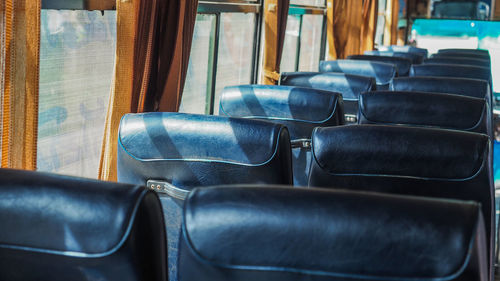 Empty seats in train