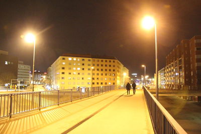 Illuminated city street