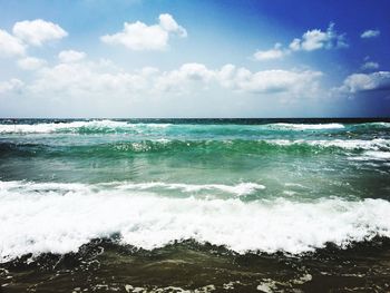 Scenic view of sea against sky