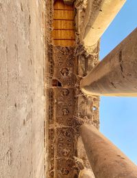 Low angle view of old temple