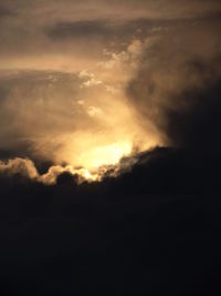 Scenic view of dramatic sky during sunset