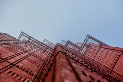 Low angle view of built structure against clear sky