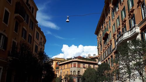 Low angle view of buildings against sky