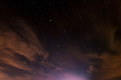 Low angle view of star field at night