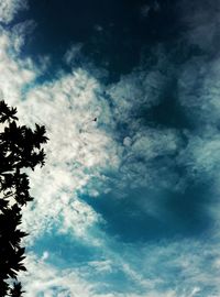 Low angle view of cloudy sky