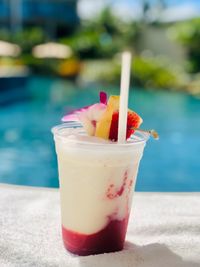 Close-up of drink on table