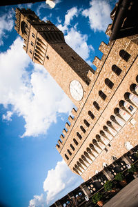 Low angle view of buildings against sky