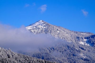 Scenic view of snowcapped mountain against sky