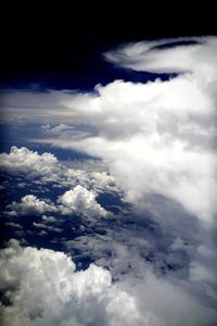 Aerial view of cloudy sky