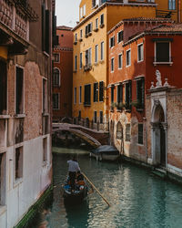 Canal amidst buildings in city