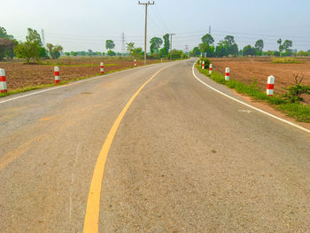 Surface level of empty road