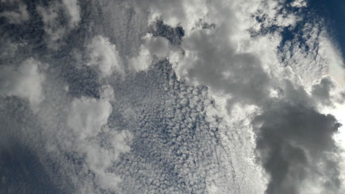 Low angle view of clouds in sky