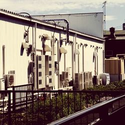 Panoramic view of railroad tracks against sky