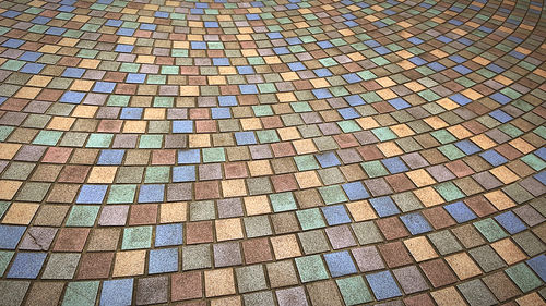 Full frame shot of tiled floor