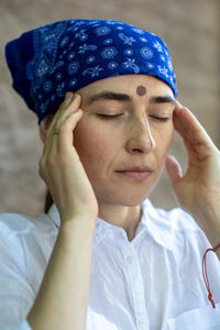 Close-up of young woman