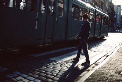 People walking on sidewalk