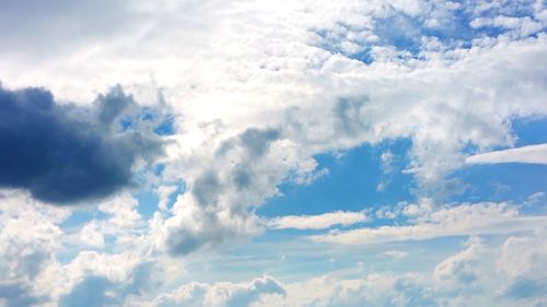 Low angle view of clouds in sky