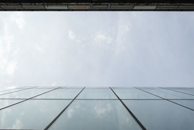 Low angle view of modern building against sky