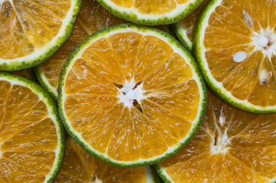 Full frame shot of orange fruit slices