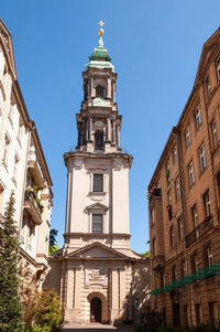 In front of a church