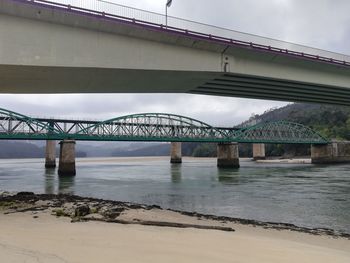 Low angle view of bridge over river