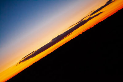 Low angle view of orange sky