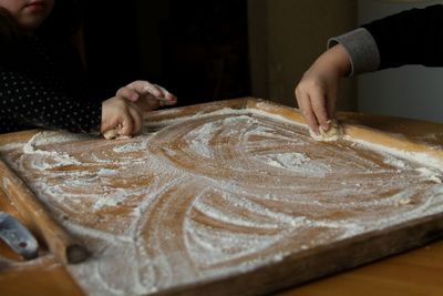 Children preparing food