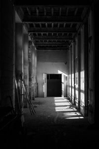 Interior of abandoned building