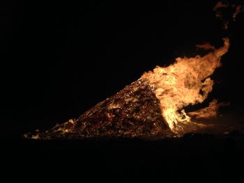 Firework display at night