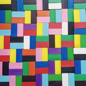 Full frame shot of multi colored wall