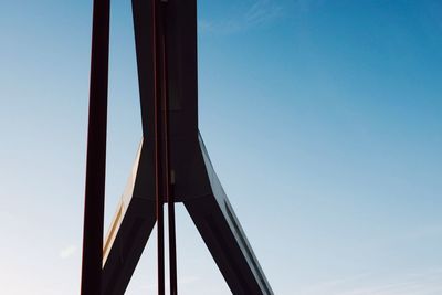 Low angle view of bridge against clear sky