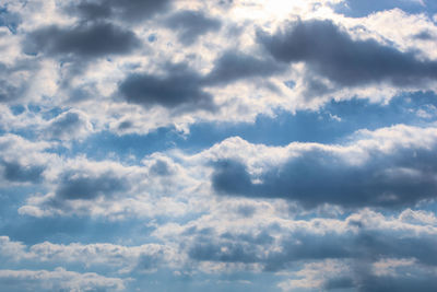 Low angle view of clouds in sky