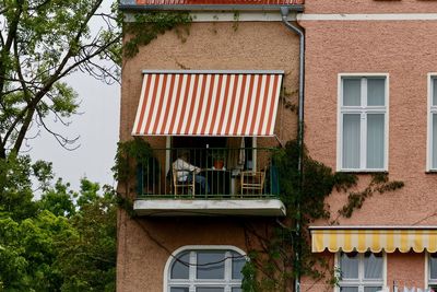 House against trees
