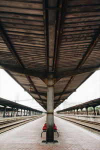 View of railroad station platform