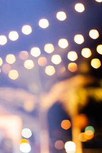 Defocused image of illuminated lights