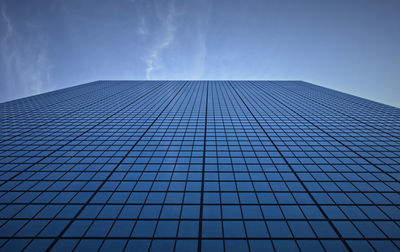 Low angle view of modern building against sky